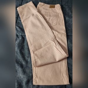 AMERICAN EAGLE SKINNY JEANS, SIZE 4 REGULAR, BLUSH COLOR